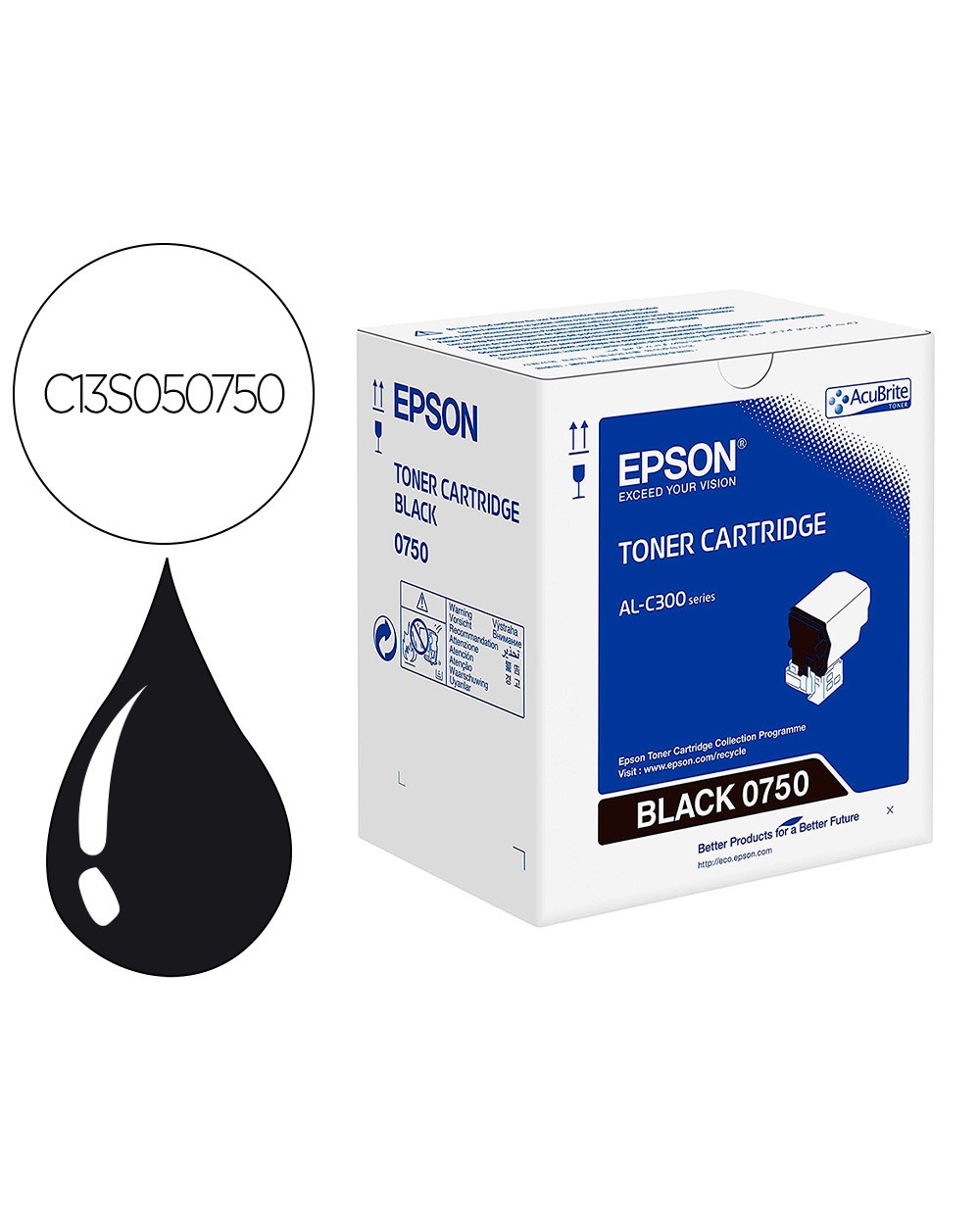 Toner epson c13s050750 negro 7300 paginas