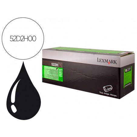 Toner laser lexmark 522h negro