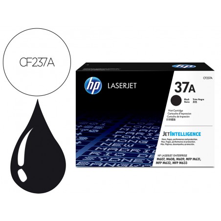 Toner hp laser 37a cf237a negro 11000 paginas