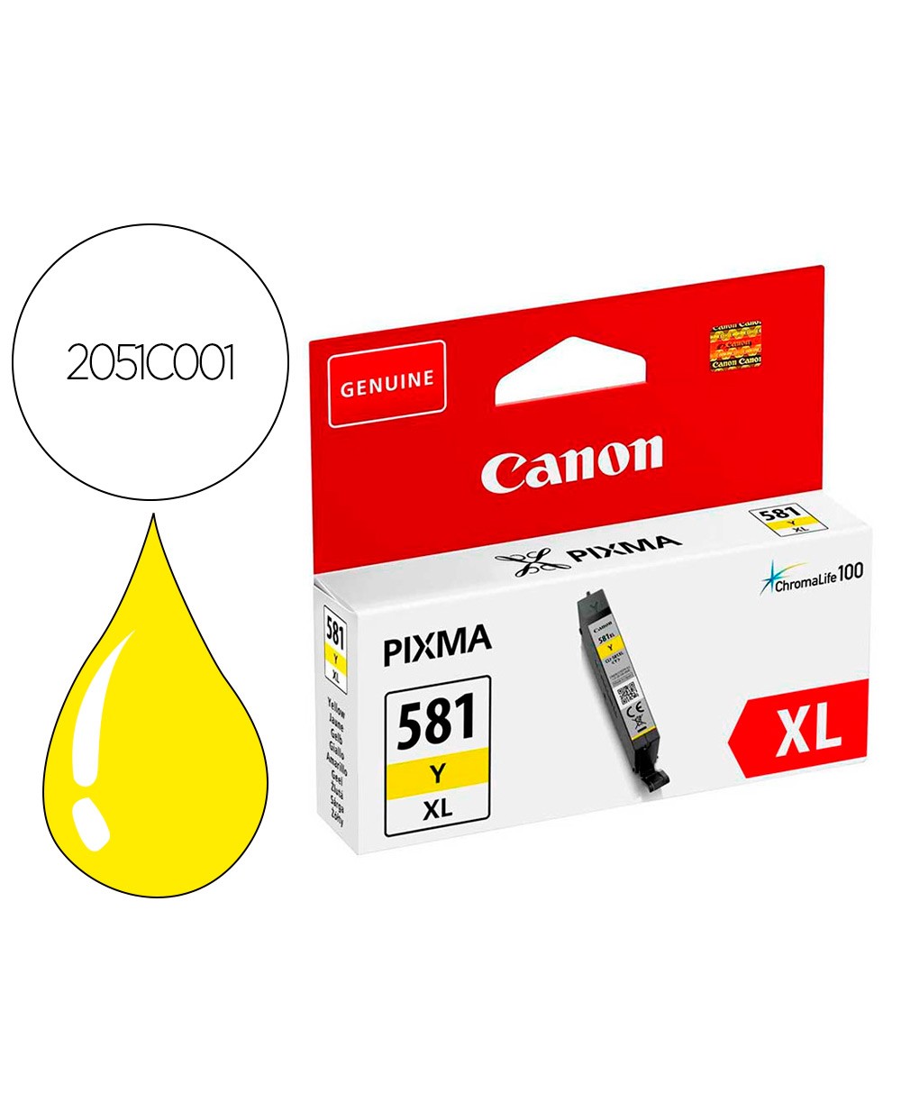 Ink jet canon pixma cli 581xl amarillo