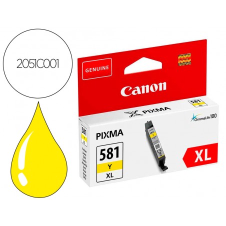 Ink jet canon pixma cli 581xl amarillo