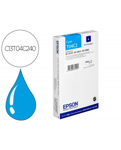 Ink jet epson t04c2 cian 1700 paginas