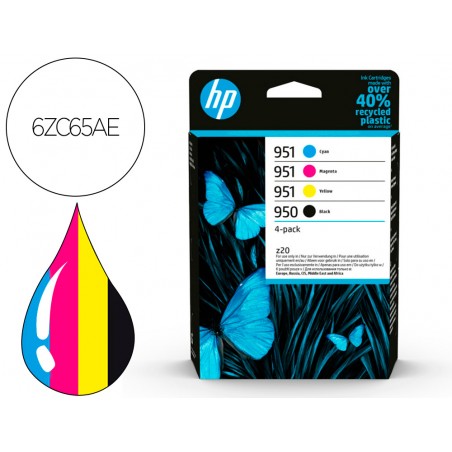 Toner hp 950bk 951 6zc65ae multipack negro cian magenta amarillo