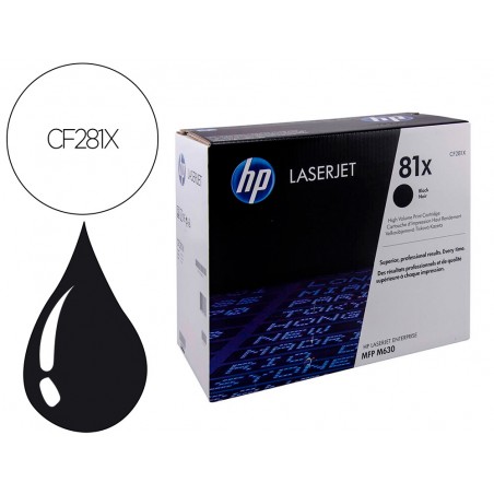 Toner hp cf281x negro 15000 paginas m605 m606 m630