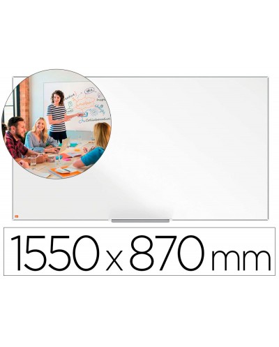 Pizarra blanca nobo ip pro 70 lacada magnetica 1550x870 mm