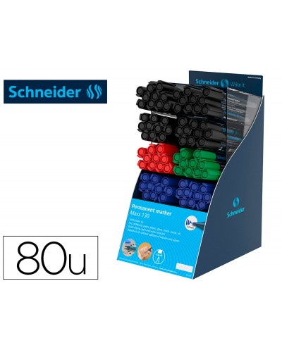 Rotulador schneider maxx 130 permanente punta redonda 1 3 mm reciclado 95 exp80 unidades stdas 218x315x168 mm