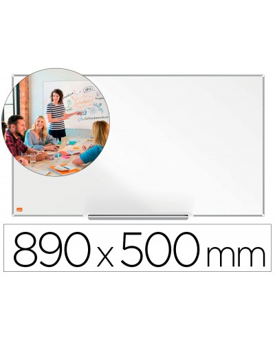 Pizarra blanca nobo ip pro 40 acero vitrificado magnetico 890x500 mm