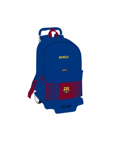 Cartera escolar safta fc barcelona 1 equipacion 21 22 con carro 310x150x470 mm