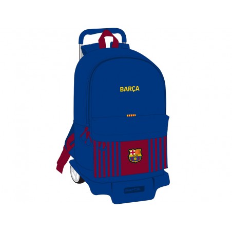 Cartera escolar safta fc barcelona 1 equipacion 21 22 con carro 310x150x470 mm