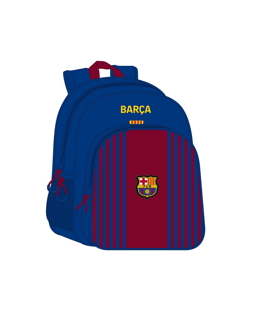 Cartera escolar safta fc barcelona 1 equipacion 21 22 mochila junior adaptable a carro 320x120x380 mm