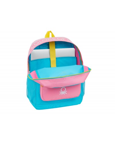 Cartera escolar safta benetton color block mochila 320x140x430 mm