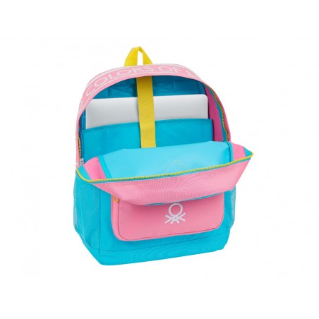 Cartera escolar safta benetton color block mochila 320x140x430 mm