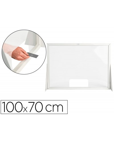 Pantalla de proteccion q connect carton formato horizontal 100x70 cm