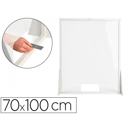 Pantalla de proteccion q connect carton formato vertical 70x100 cm