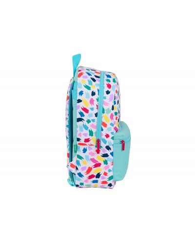 Cartera escolar safta united colors benetton brochitas mochila 300x140x460 mm