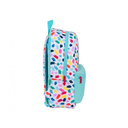 Cartera escolar safta united colors benetton brochitas mochila 300x140x460 mm