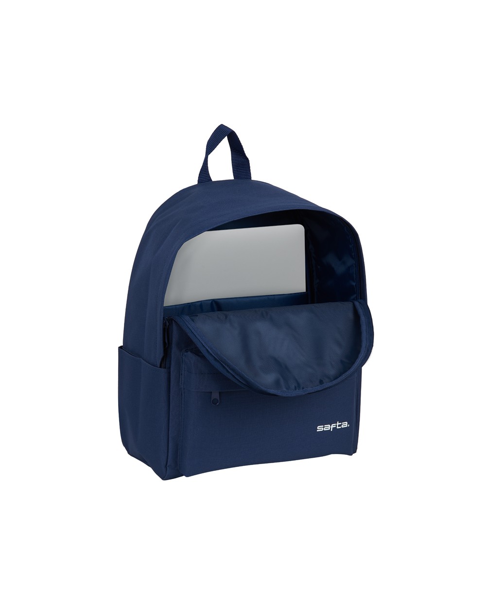 Cartera escolar safta day pack ordenador 141 basic azul marino 310x160x400 mm