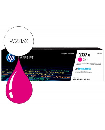 Toner hp 207x color laserjet pro m282nw m283fdn m283fdw magenta 2450 paginas