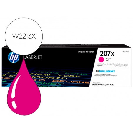 Toner hp 207x color laserjet pro m282nw m283fdn m283fdw magenta 2450 paginas