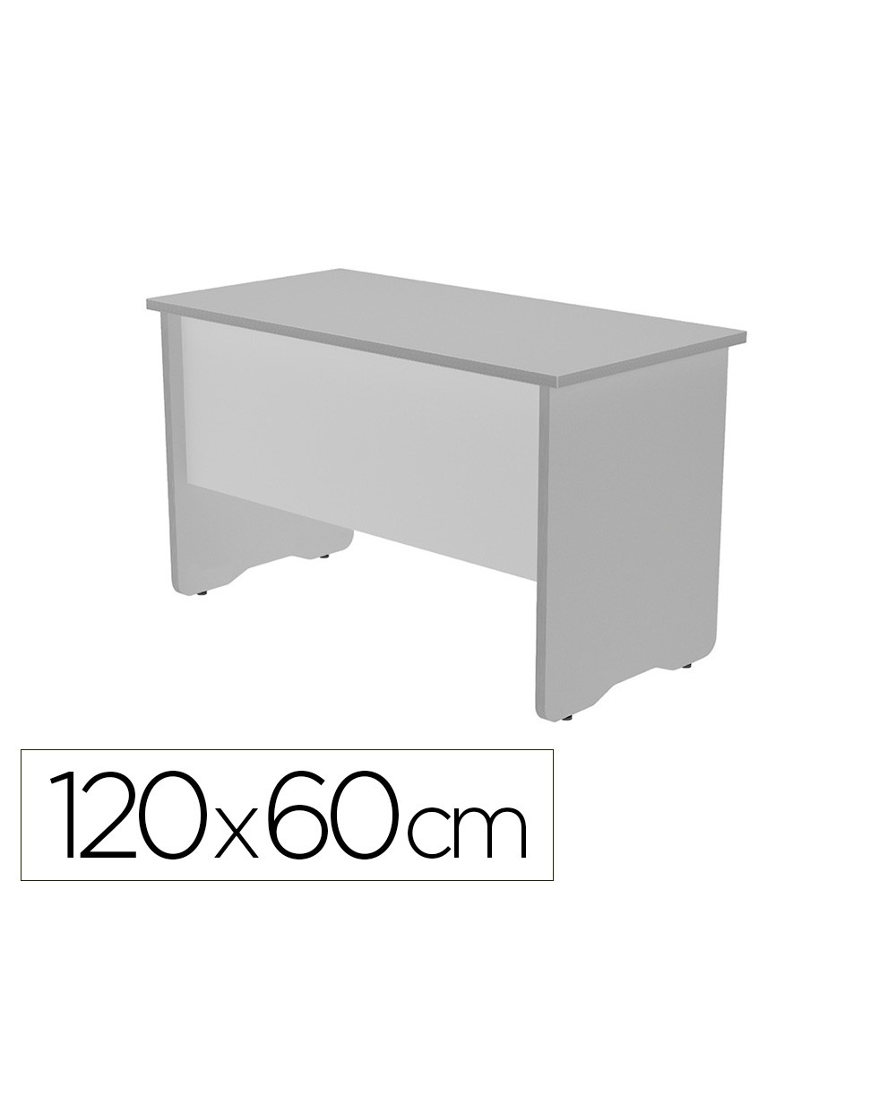 Mesa de oficina rocada work 2000ab02 aluminio gris 120x60 cm