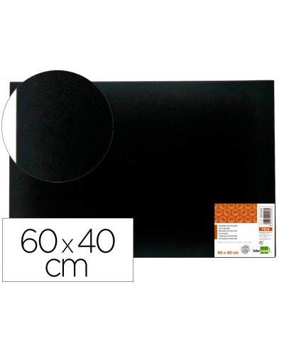 Tablero de fieltro liderpapel mural color negro 40x60 cm