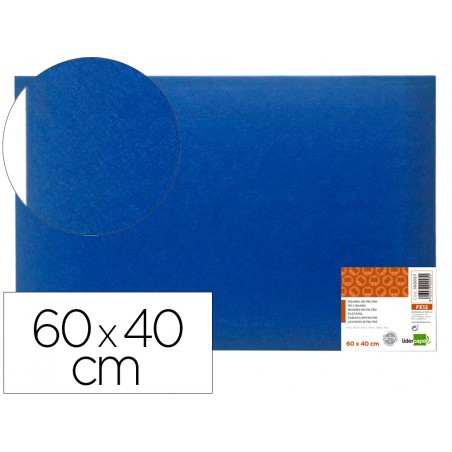 Tablero de fieltro liderpapel mural color azul 40x60 cm