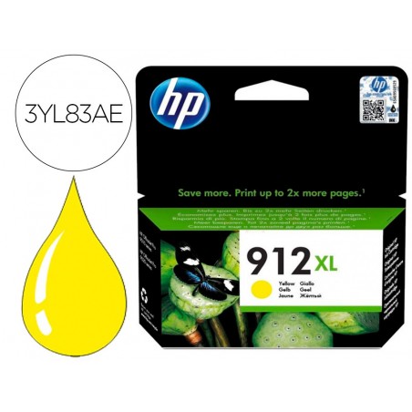 Ink jet hp 912 xl officejet 8010 8020 8035 amarillo 825 pag