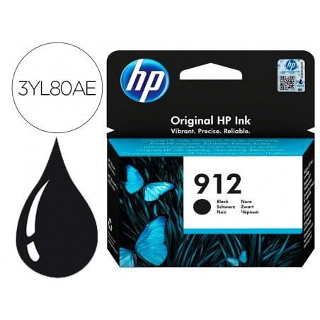 Ink jet hp 912 officejet 8010 8020 8035 negro 300 pag