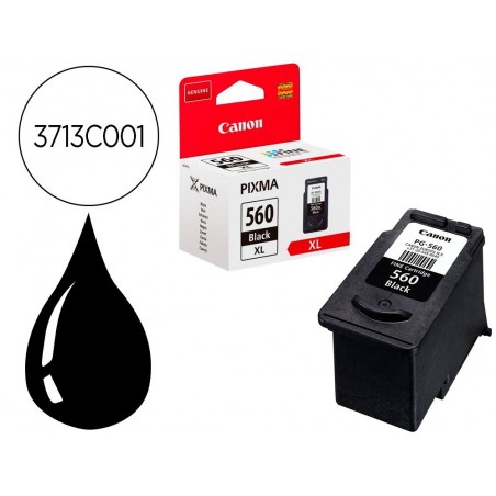 Ink jet canon 560 pixma ts5350 ts5351 ts5352 ts5353 negro 180 paginas