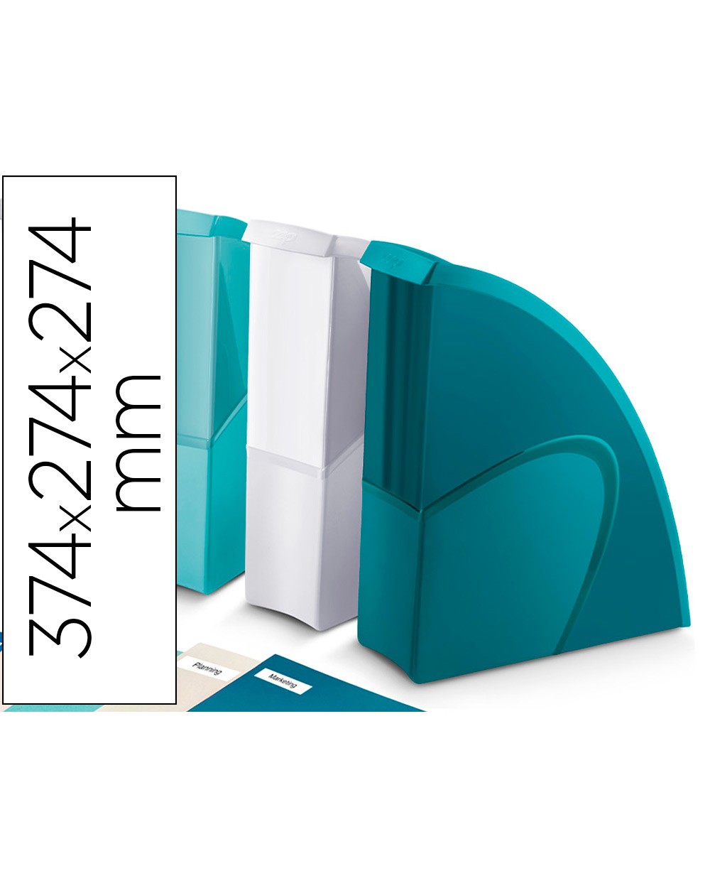 Revistero cep riviera plastico lote de 5 unidades colores surtidos 374x274x274 mm