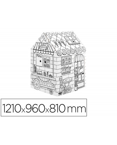 Casa de juego bankers box playhouse pasteleria para pintar fabricada en carton reciclado 1210x960x810 mm