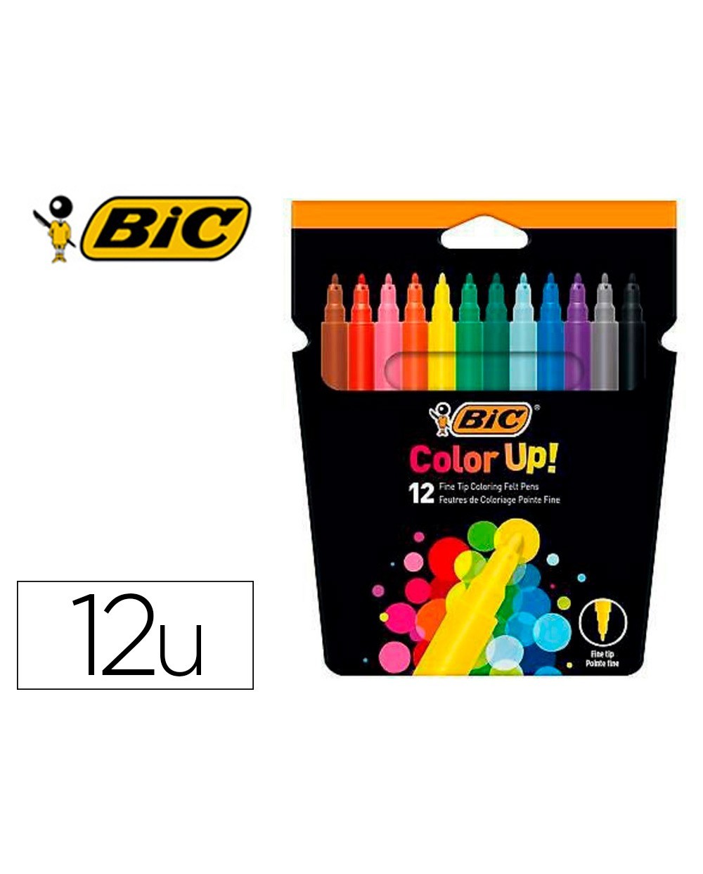 Rotulador bic color up estuche de 12 colores surtidos