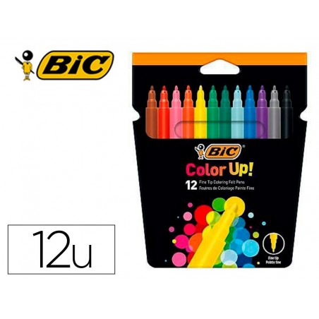 Rotulador bic color up estuche de 12 colores surtidos