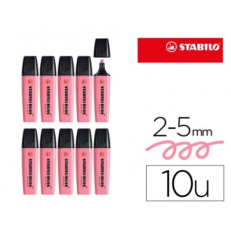 Rotulador stabilo boss fluorescente 70 pastel rosa cerezo en flor