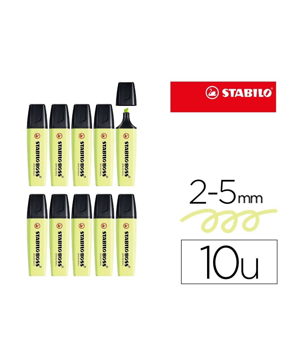 Rotulador stabilo boss fluorescente 70 pastel chispa de lima