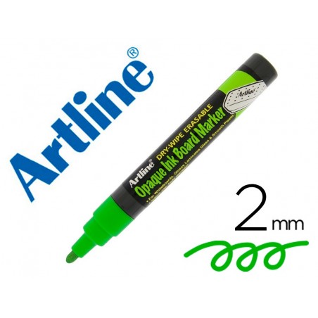 Rotulador artline pizarra epd 4 color verde fluorescente opaque ink board punta redonda 2 mm