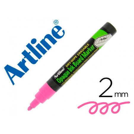 Rotulador artline pizarra epd 4 color rosa fluorescente opaque ink board punta redonda 2 mm