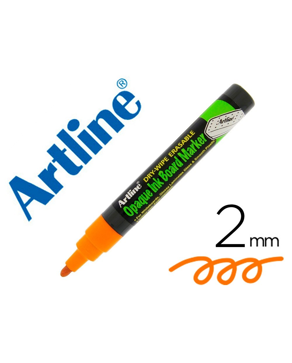 Rotulador artline pizarra epd 4 color naranja fluorescente opaque ink board punta redonda 2 mm