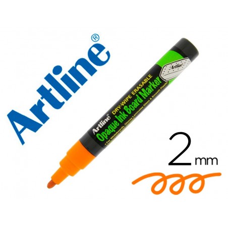 Rotulador artline pizarra epd 4 color naranja fluorescente opaque ink board punta redonda 2 mm