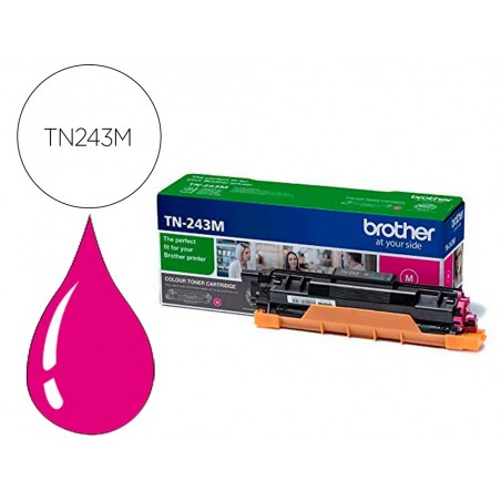 Toner brother tn243m dcp l3510cdw hl l3270cdw mfc l3710cw magenta 1000 paginas