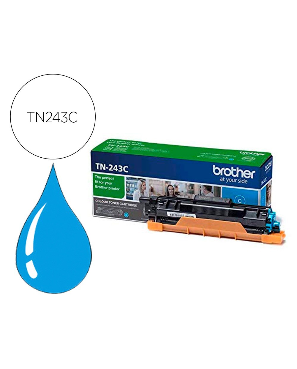 Toner brother tn243c dcp l3510cdw hl l3270cdw mfc l3710cw cian 1000 paginas