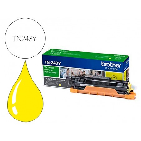 Toner brother tn243y dcp l3510cdw hl l3270cdw mfc l3710cw amarillo 1000 paginas