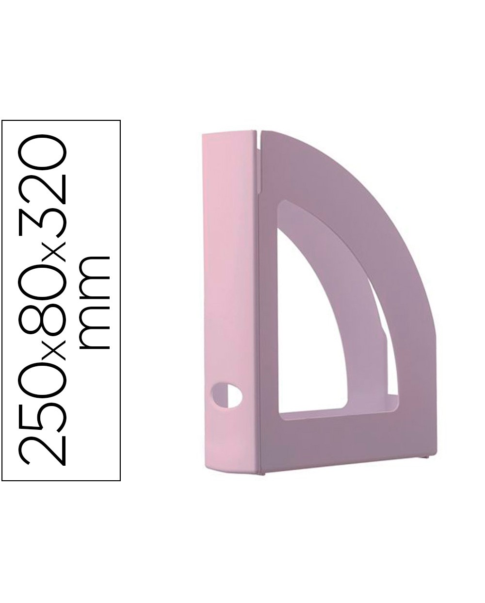 Cajetin de archivo archivo 2000 ecogreen 100 reciclado para formatos din a4 y folio color rosa pastel
