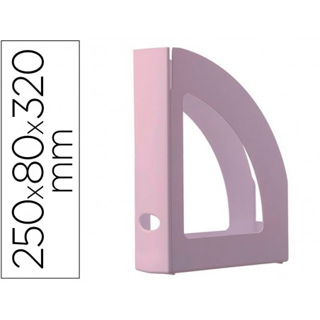 Cajetin de archivo archivo 2000 ecogreen 100 reciclado para formatos din a4 y folio color rosa pastel