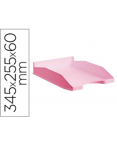Bandeja sobremesa archivo 2000 ecogreen plastico 100 reciclado apilable formatos din a4 y folio color rosa