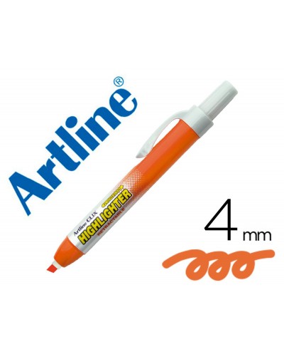Rotulador artline clix fluorescente ek 63 naranja punta biselada 4 mm