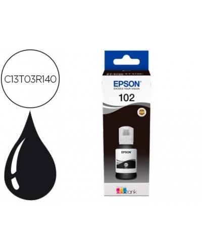 Tinta epson ecotank 102 et 2700 2750 3700 3750 4750 bote de 127 ml negro 7500 pag