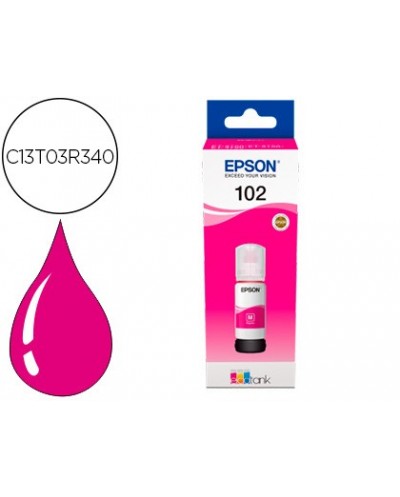 Tinta epson ecotank 102 et 2700 2750 3700 3750 4750 bote de 70 ml magenta 6000 pag