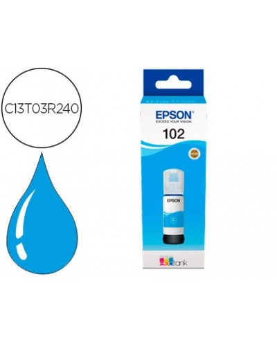 Tinta epson ecotank 102 et 2700 2750 3700 3750 4750 bote de 70 ml cian 6000 pag