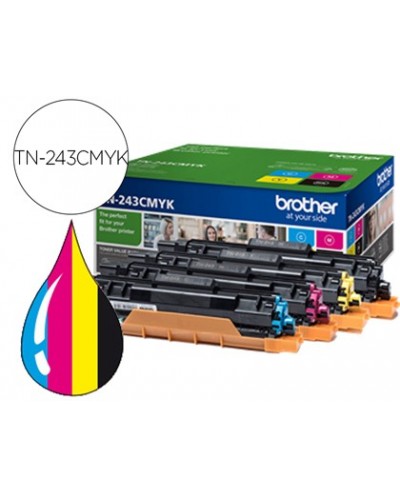 Toner brother tn243cmyk dcp l3510cdw hl l3270cdw mfc l3710cw multipack negro amarillo magenta cian 1000